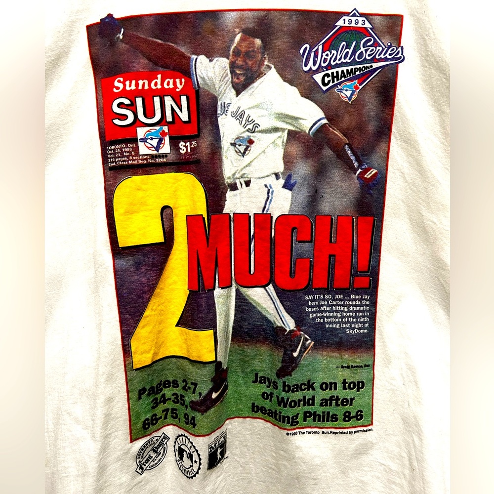 1993 World Series blue jays shirt